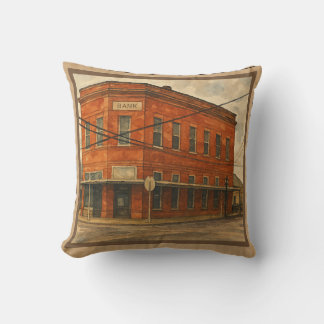Almofada Vintage Small Town Brick Bank no Texas