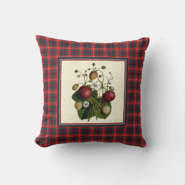 Almofada Vintage Strawberry com Fraser Tartan Border
