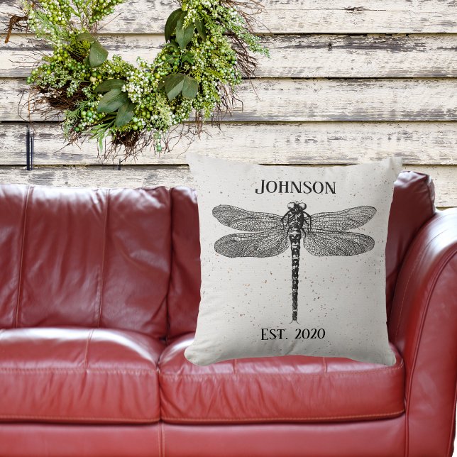 Almofada Vintage Style Dragonfly Signature (Criador carregado)