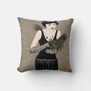 Almofada Vintage Surreal Art Deco Woman 10