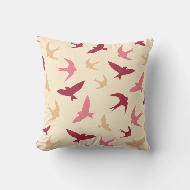 Almofada Vintage Swallow Birds (Frente)