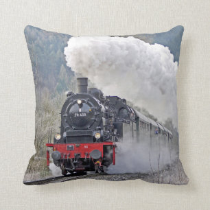 Almofada Vintage Train Steam Locomotive Photo