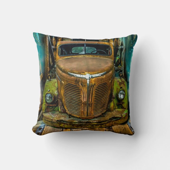 Almofada Vintage Truck Whiskey Barrels (Frente)