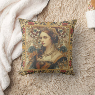 Almofada Vintage,Uma nobre mulher bela e elegante