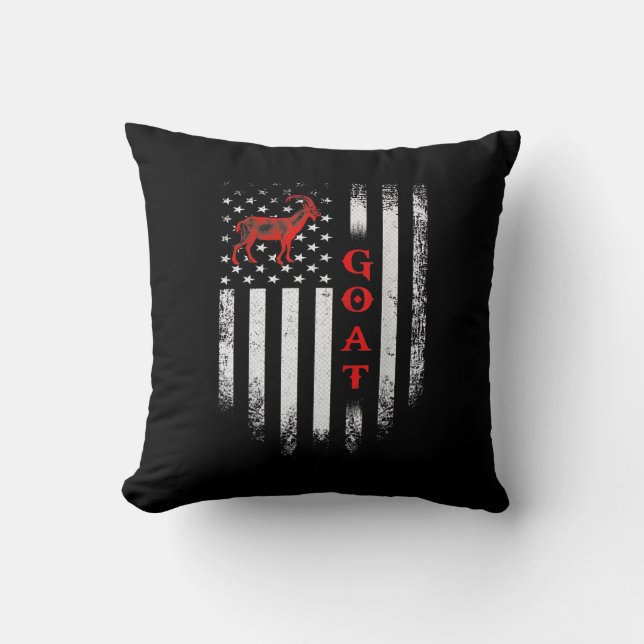 Almofada Vintage US Flag Goat (Frente)