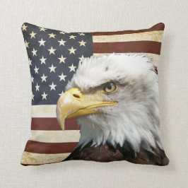 Almofada Vintage US USA Flag com American Eagle