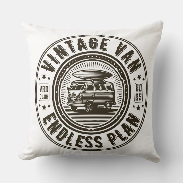 Almofada Vintage Van End Plan (Frente)