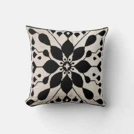 Almofada Vintage Vibes: Alças de Quilim Pretas e Brancas