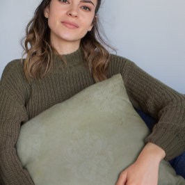 Almofada Vintage Victorian Enfumaçado Green Faded Damask