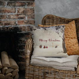 Almofada Vintage Victorian Winter Holiday Christmas