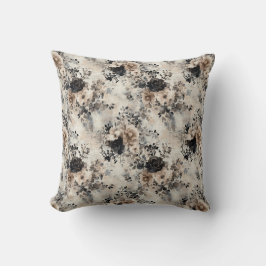 Almofada Vintage Watercolor Rosas em bege, preto, creme