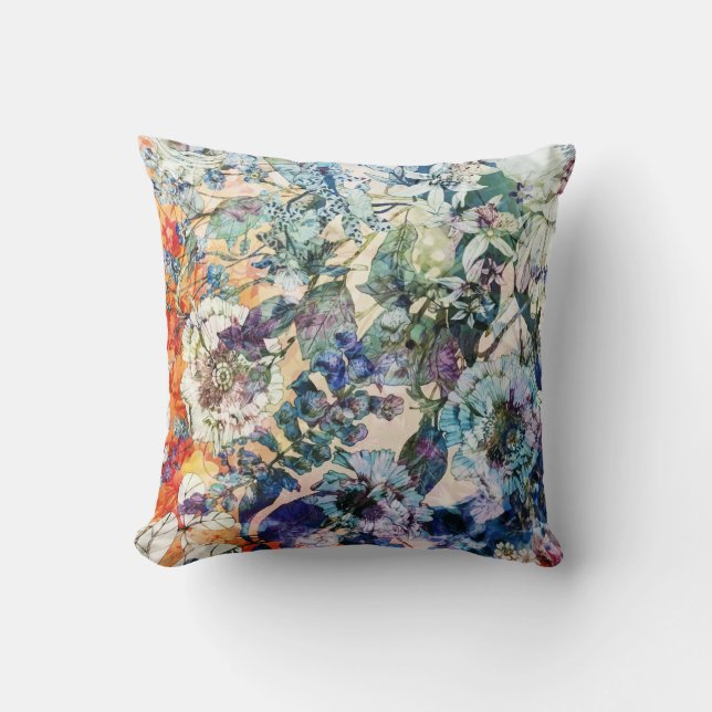 Almofada Vintage Wild Primavera Botanical Floral Bloom (Frente)