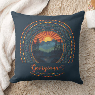 Almofada Vintage Wilderness Personalizado Dot Sunset Mandal