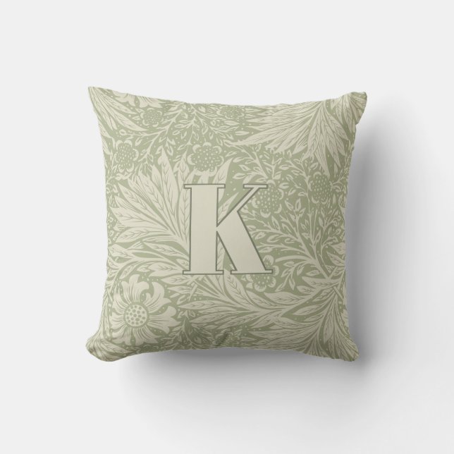 Almofada Vintage William Morris Marigold Pattern Monograma (Frente)