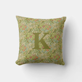Almofada Vintage William Morris Marinho Blue Red Chrysanthe