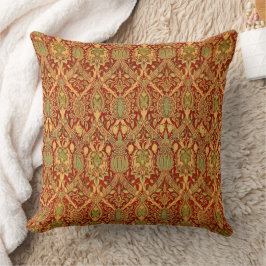 Almofada Vintage William Morris Pattern Red Turquoise Doura