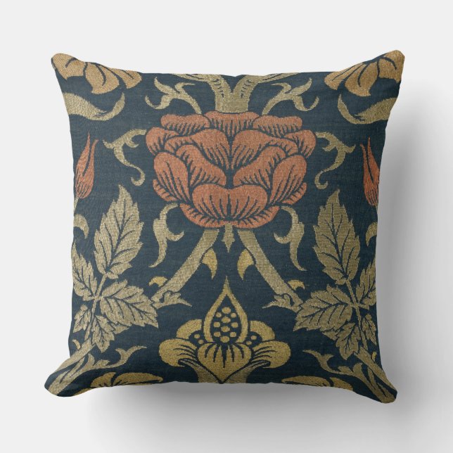 Almofada Vintage William Morris Rosa e Lily (Frente)
