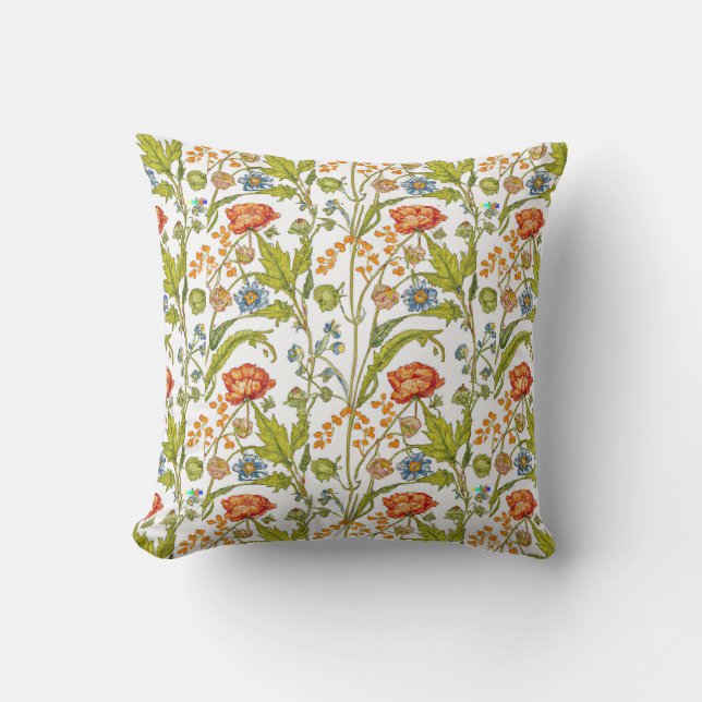 Almofada Vintage William Morris Style Floral (Frente)