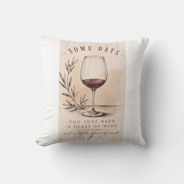 Almofada Vintage Wine Lover |  Red Wine Design (Frente)