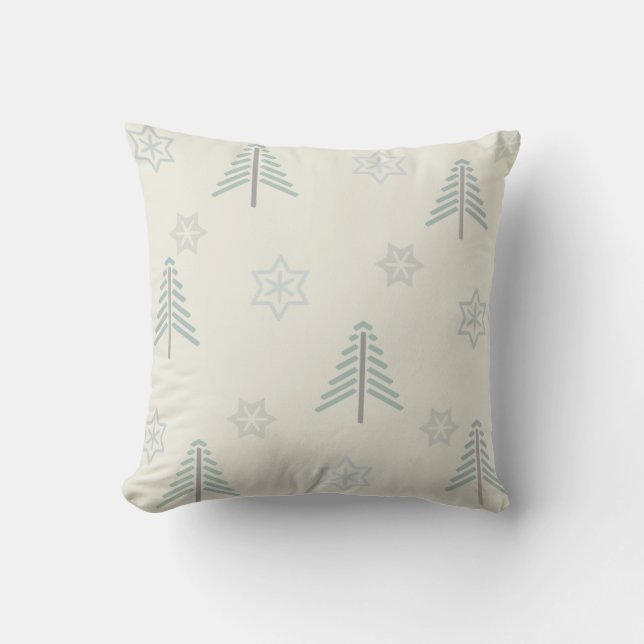 Almofada Vintage Winter Forest Pattern Light (Frente)