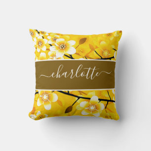 Almofada Vintage Yellow Floral Botanical