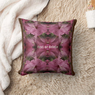 Almofada Vintagem de Arte Flor do Hibiscus Rosa Personaliza