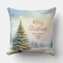 Almofada Vintagem de Árvore de Natal Evergreen