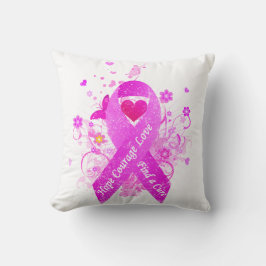 Almofada Vintagem de Fita Rosa