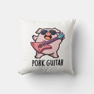 Almofada Violão De Porco Engraçado Rock Guitar Pun