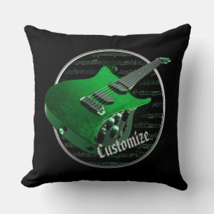 Almofada Violão Elétrico Verde Personalizado