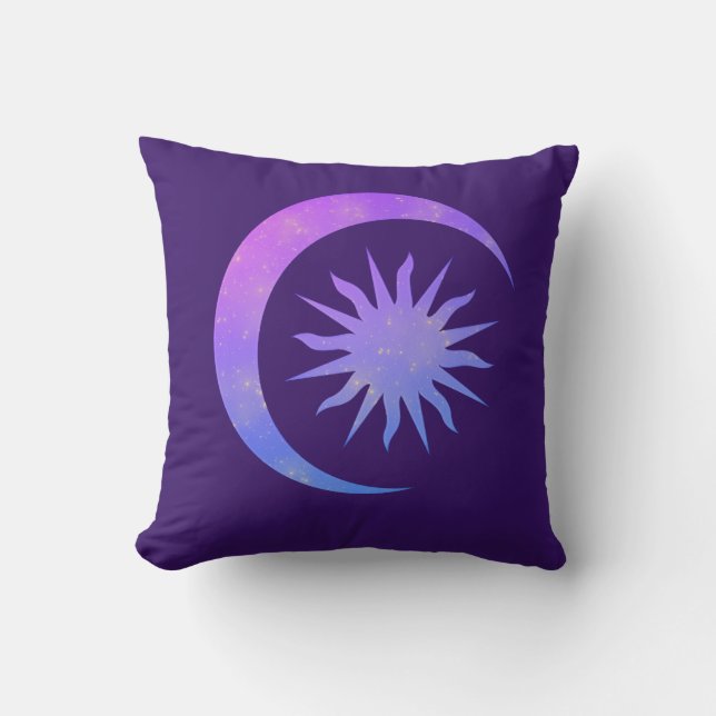 Almofada Violet Indigo Roxo Lua & Sol Zen Quarto (Frente)