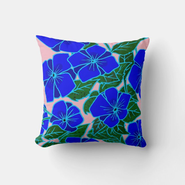 Almofada Violetas Azuis #6 (Frente)
