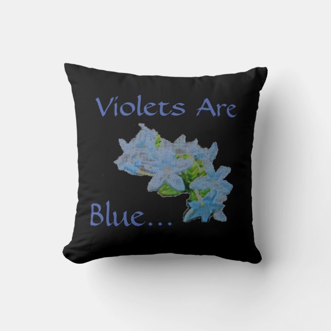 Almofada Violetas São Azuis. (Frente)