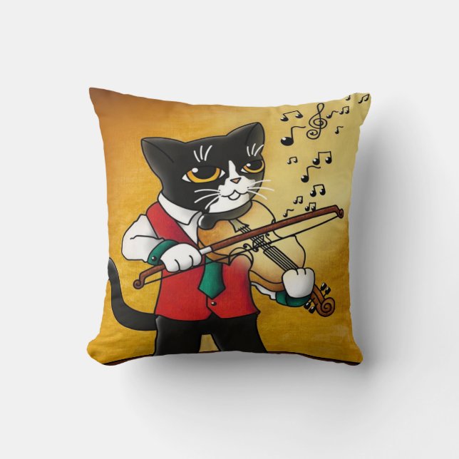 Almofada Violino Music Cat (Frente)
