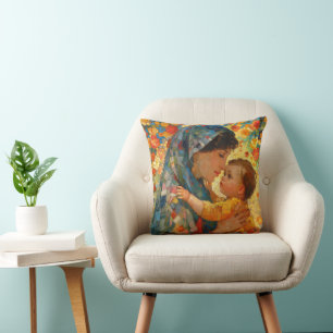 Almofada Virgem Maria e Jesus Impressionismo