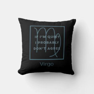 Almofada Virgo Zodiac - Sinal de Diversão Cotação Azul e Br