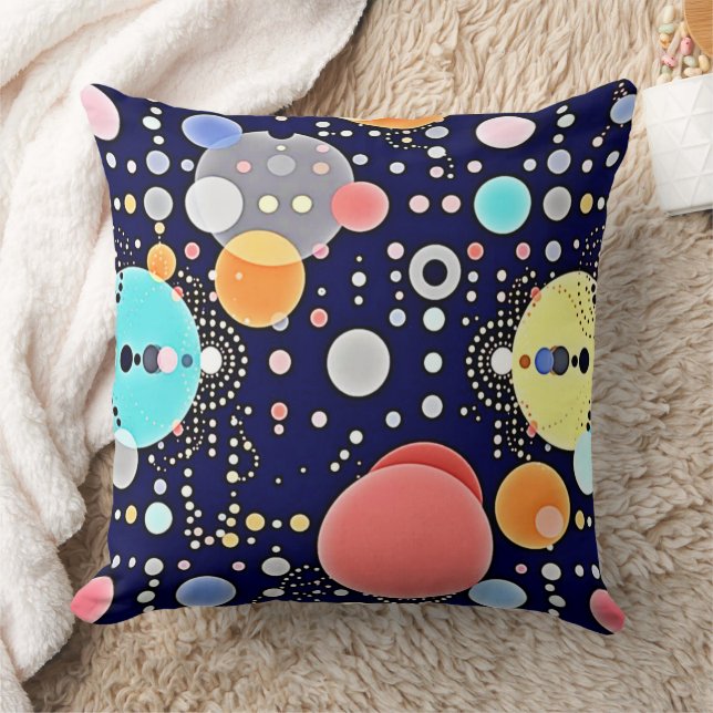 Almofada Visão do Universo de Bolhas Alegres (Cobertor)