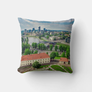 Almofada Vista aérea de Vilnius, Lituânia