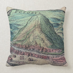Almofada Vista da cidade de Potosi, Bolívia, com seu famo