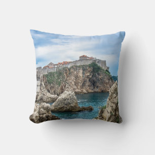 Almofada Vista das paredes de Dubrovnik do mar