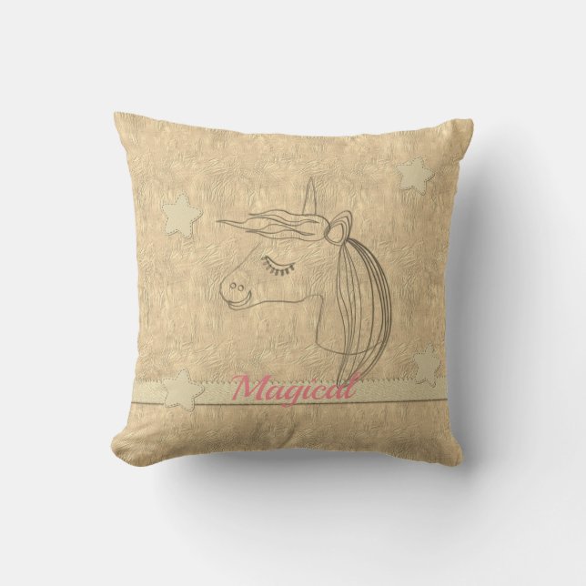 Almofada Vista de Férias Douradas (Frente)