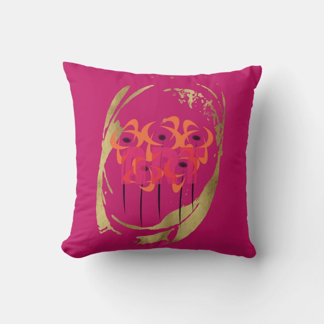 Almofada Vista de Férias Douradas (Frente)