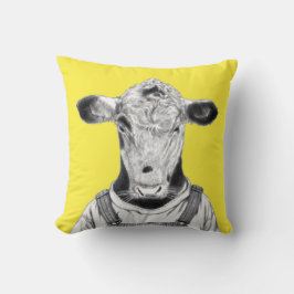 Almofada Vitelo em Dungaree (Amarelo retrô)