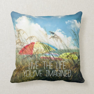 Almofada Vive o travesseiro decorativo da vida