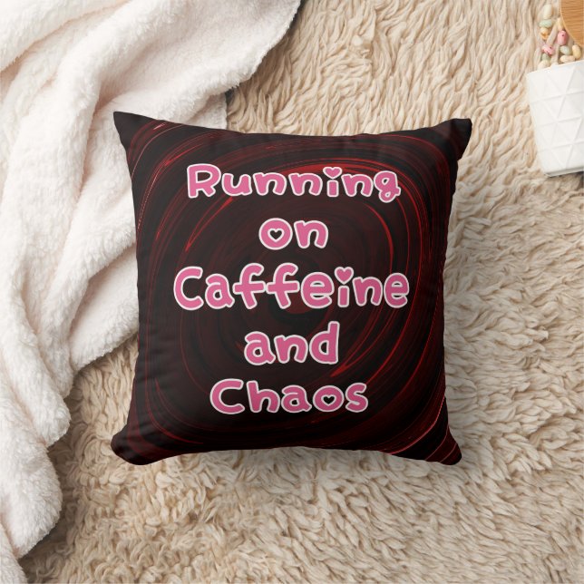 Almofada Vivendo de Cafeína e Caos (Cobertor)