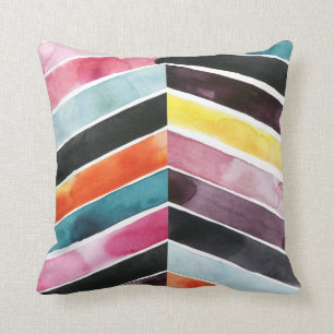 Almofada Vívido Watercolor Chevron I