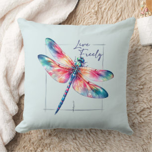 Almofada Vivo Livremente - Inspiração Colorida Dragonfly