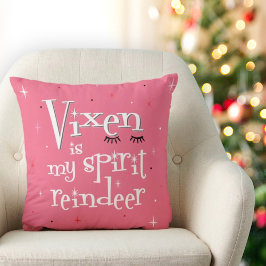 Almofada Vixen Reindeer Spirit Animal Christmas Pink