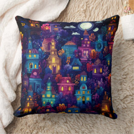 Almofada Vizinho da Estação Spooky à Noite