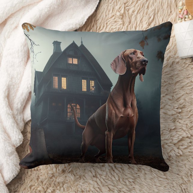 Almofada Vizsla Halloween Assustador (Cobertor)